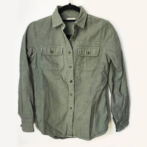J. Crew Sage Green Cotton Button Up Shirt Small